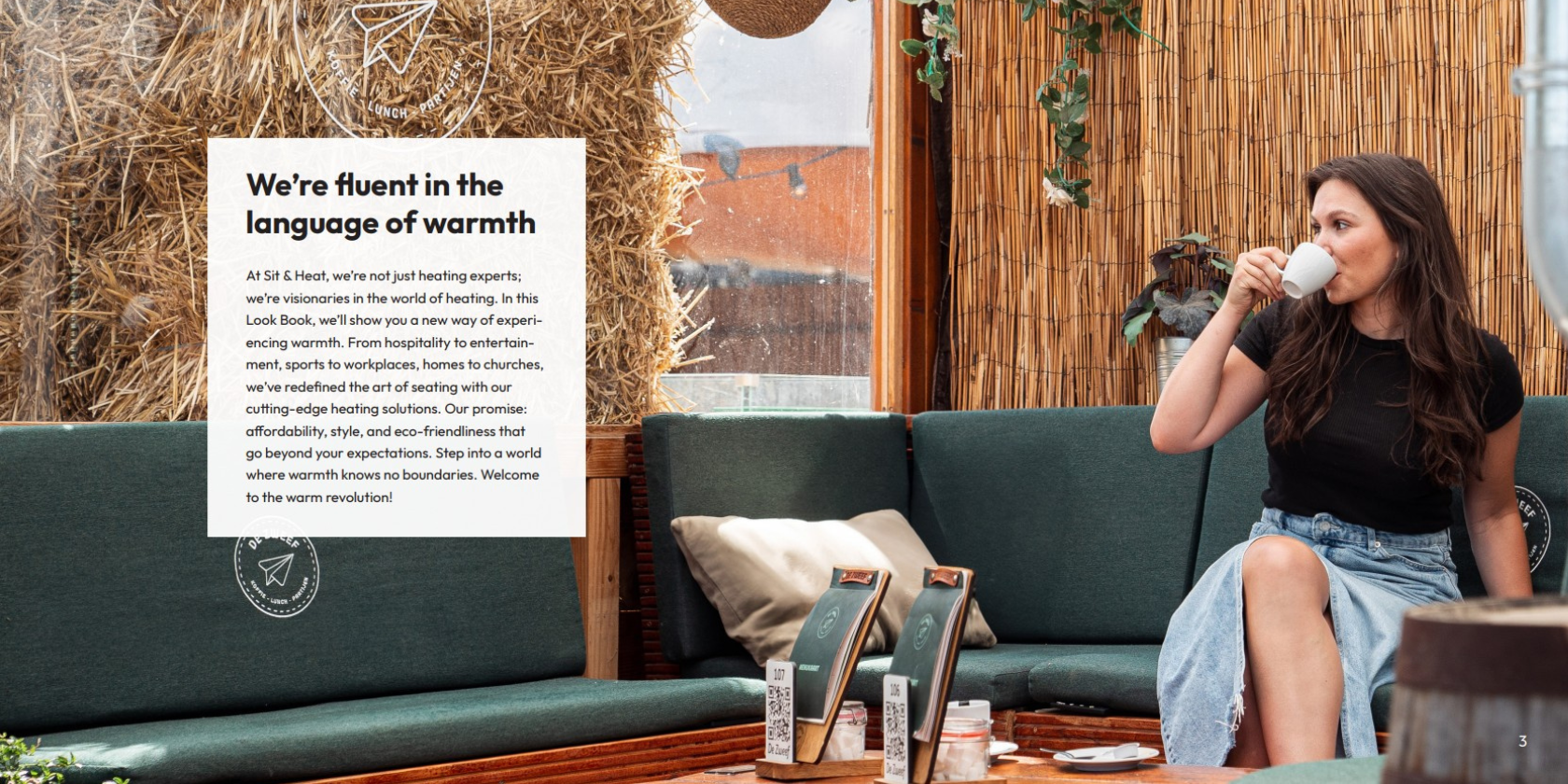 La première page du lookbook de Sit & Heat
